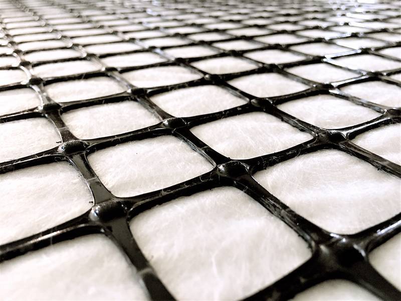 High Tensile Geogrid Composite with Geotextile